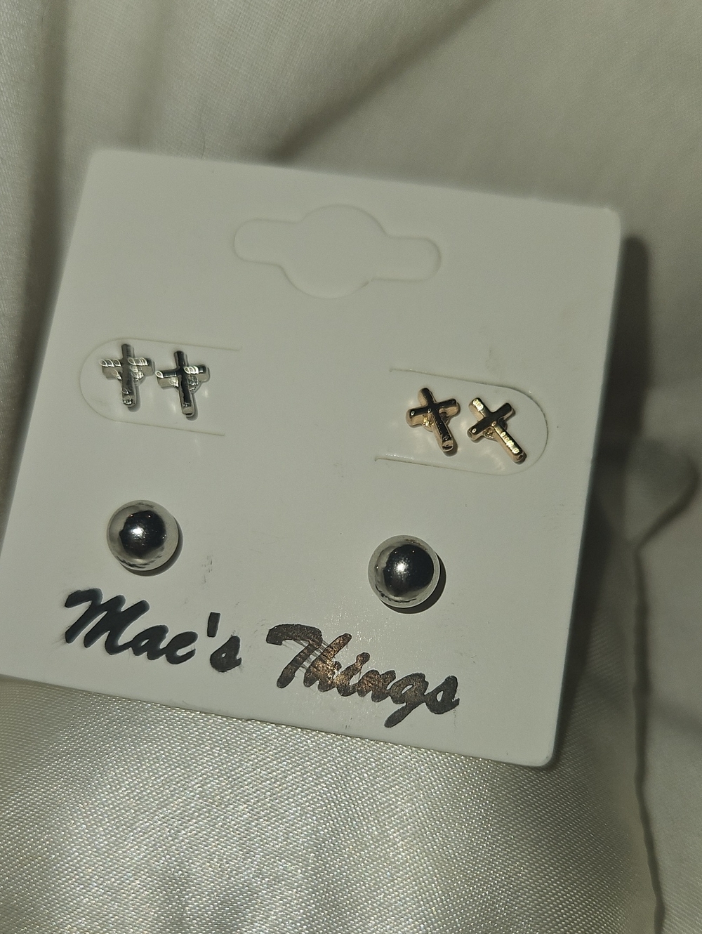 Cross Earrings Stud Set